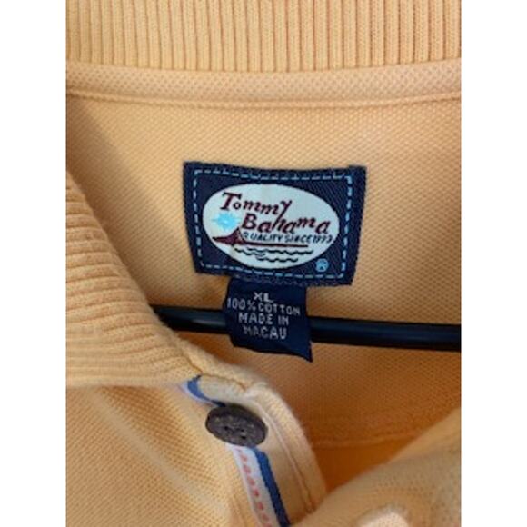 Tommy Bahama Relax Mens XL Yellow Cotton Polo Short Sleeve - Picture 4 of 7